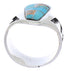 Multicolor Inlay Authentic Sterling Silver Ring Size 8-1/2 EX56679
